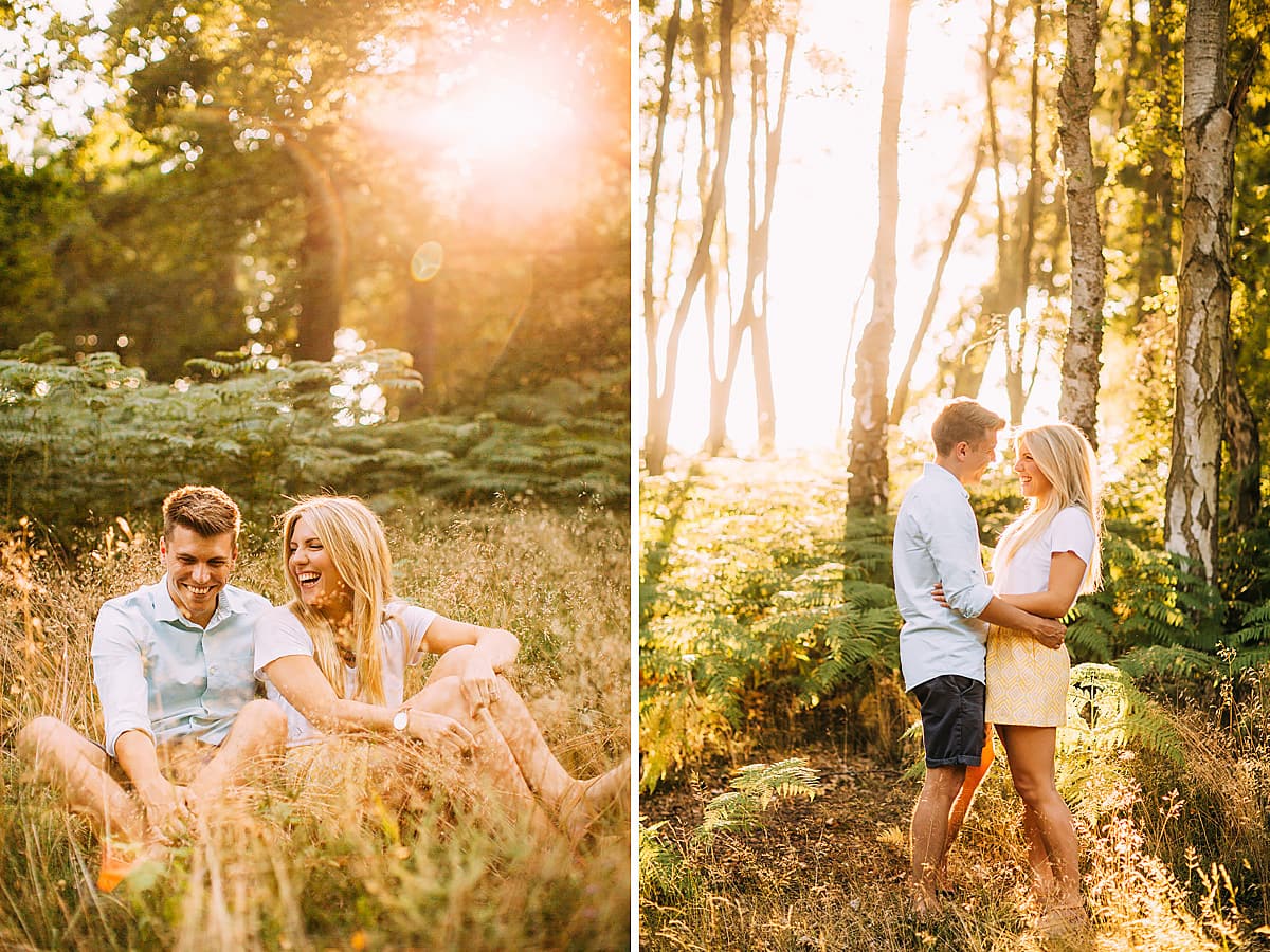 woodland engagement photo Surrey