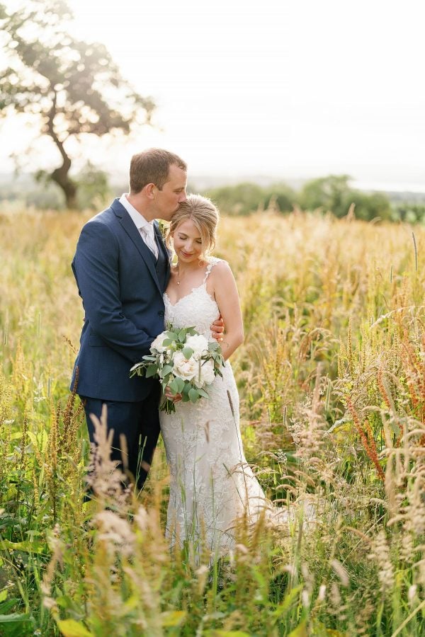 couple photo in tall grass