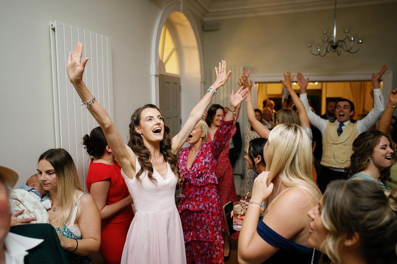 wedding party inside old down estate