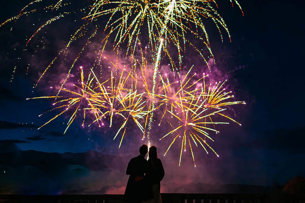 fireworks outside came house