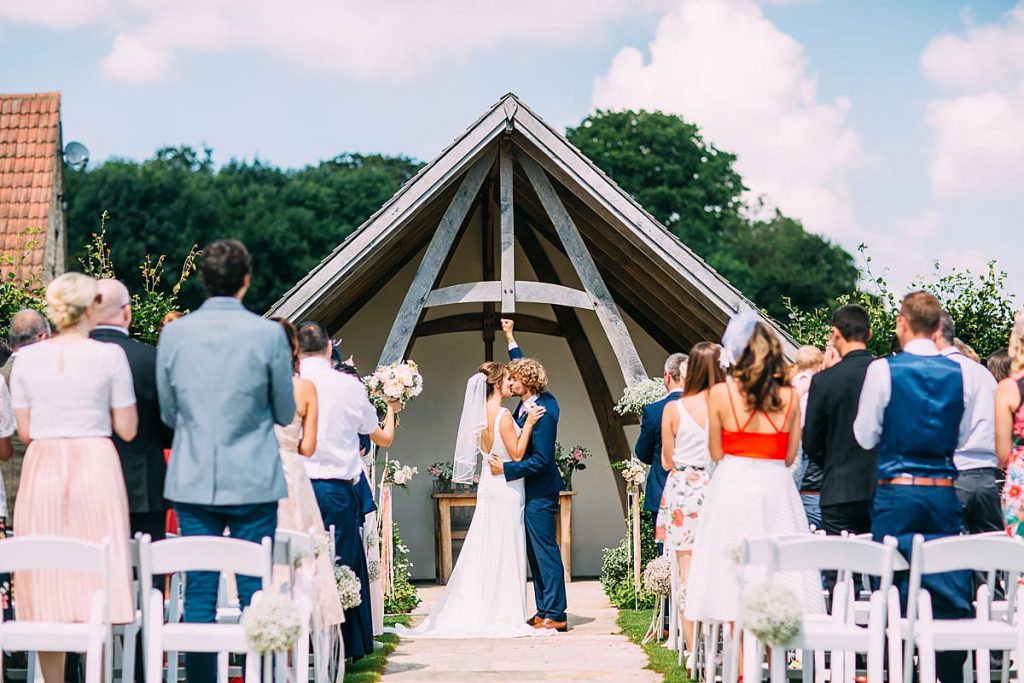 outdoor cotswolds wedding ceremony