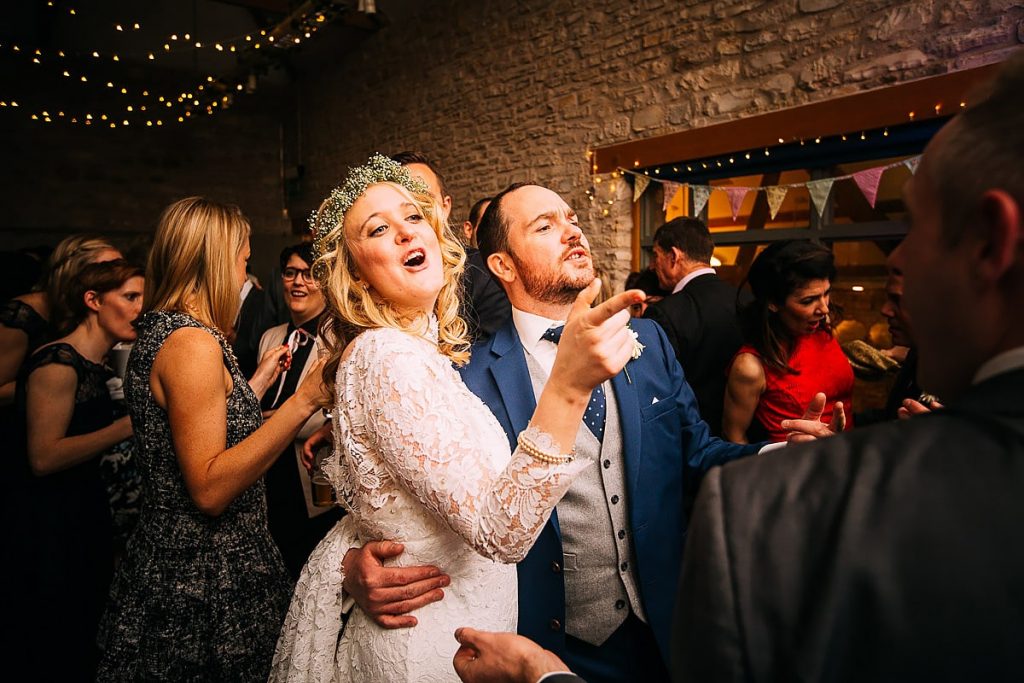 dancing at Folly Farm spring wedding