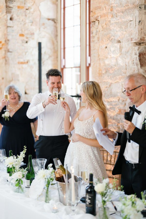 wedding speeches inside Lulworth Castle