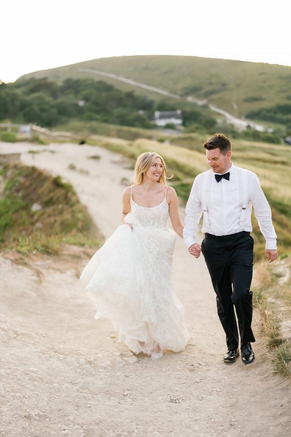 editorial wedding photos at lulworth castle