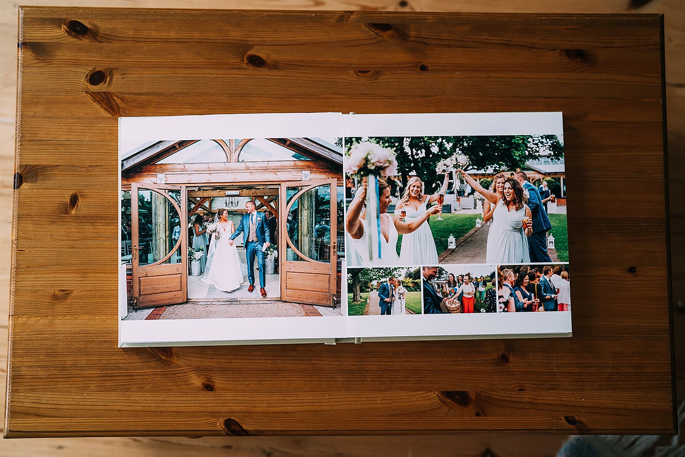 inside a wedding album