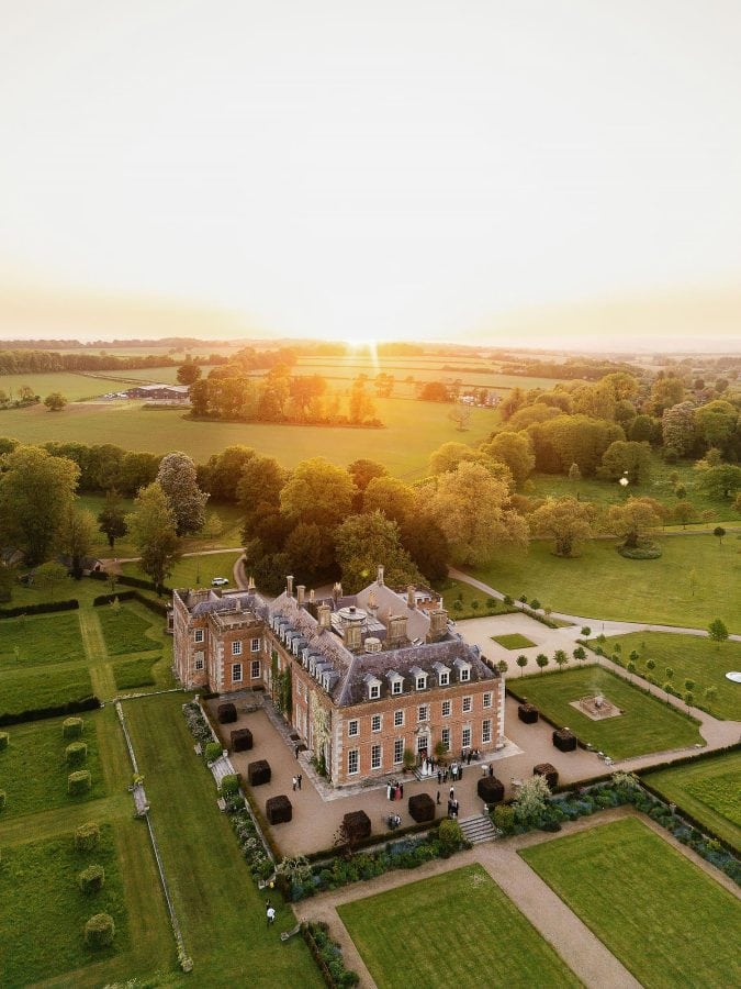 drone photo of St Giles House in Dorset