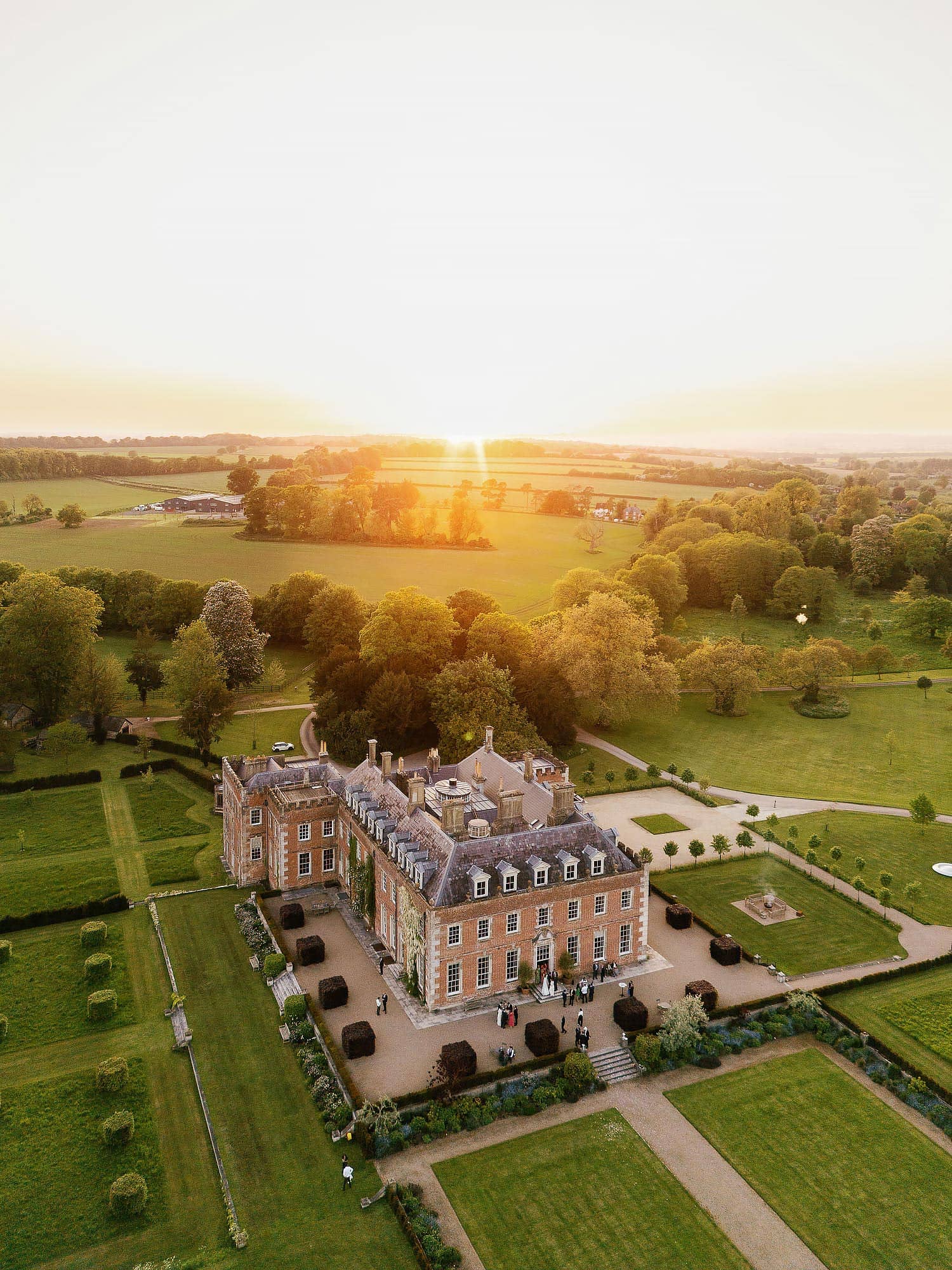 drone photo of St Giles House in Dorset