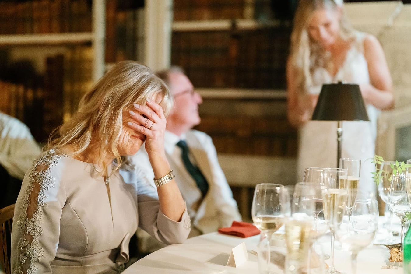 natural wedding photo mum crying