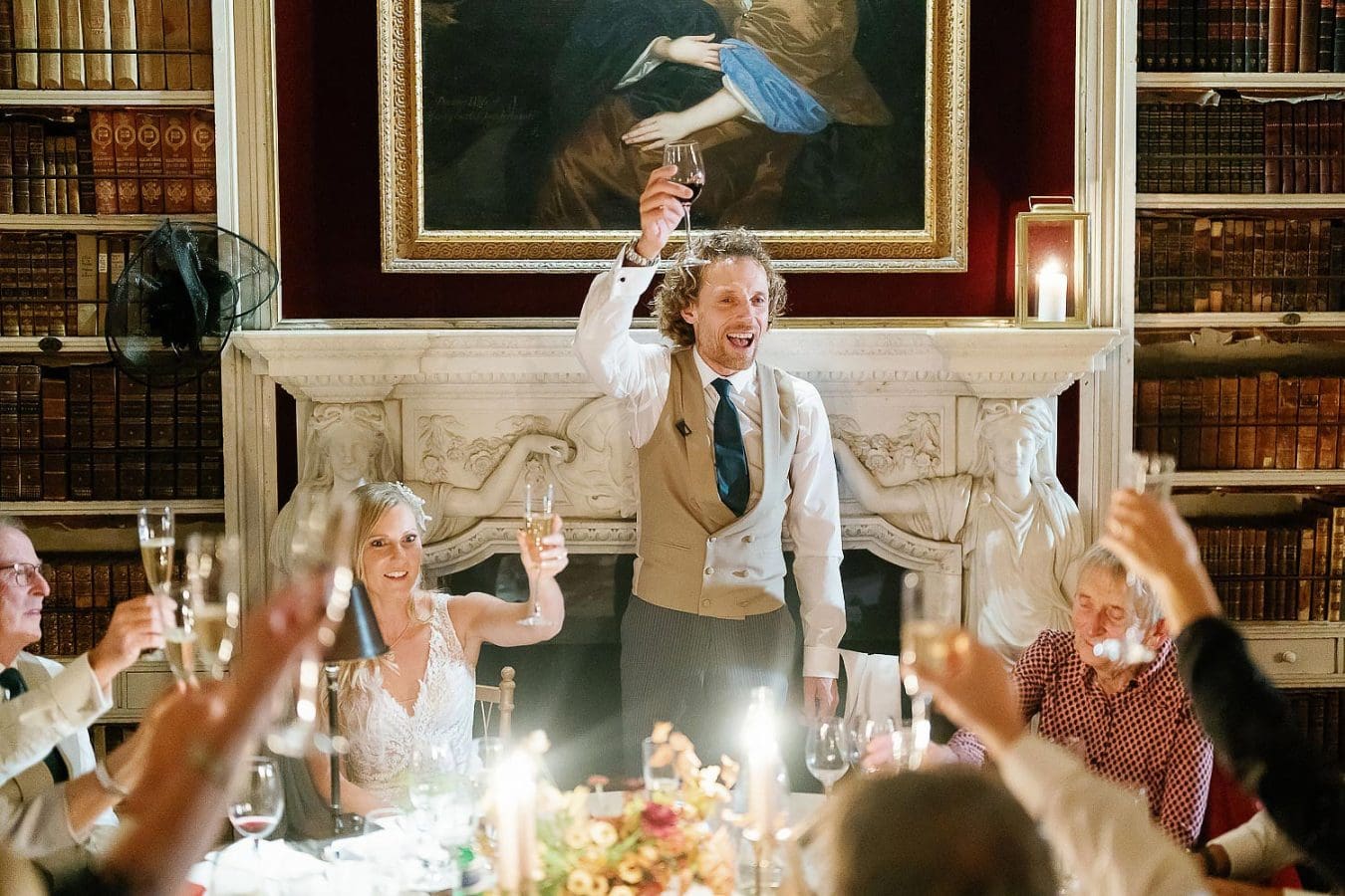 groom raising a toast wedding speeches