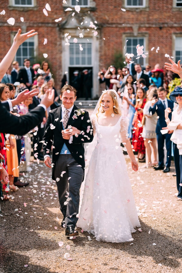 confetti outside St Giles House