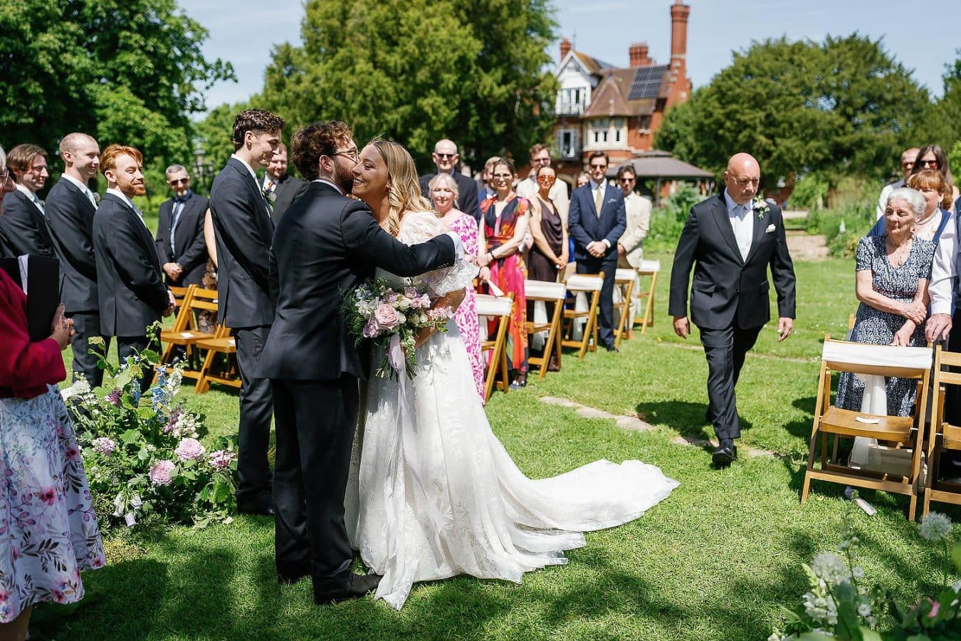 outdoor wedding ceremony Berwick Lodge