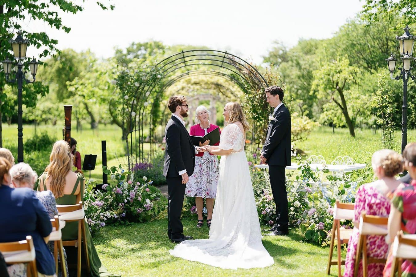 outdoor wedding ceremony Berwick Lodge
