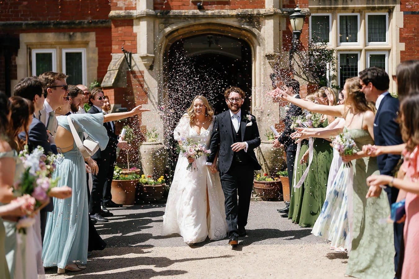 confetti outside Berwick Lodge