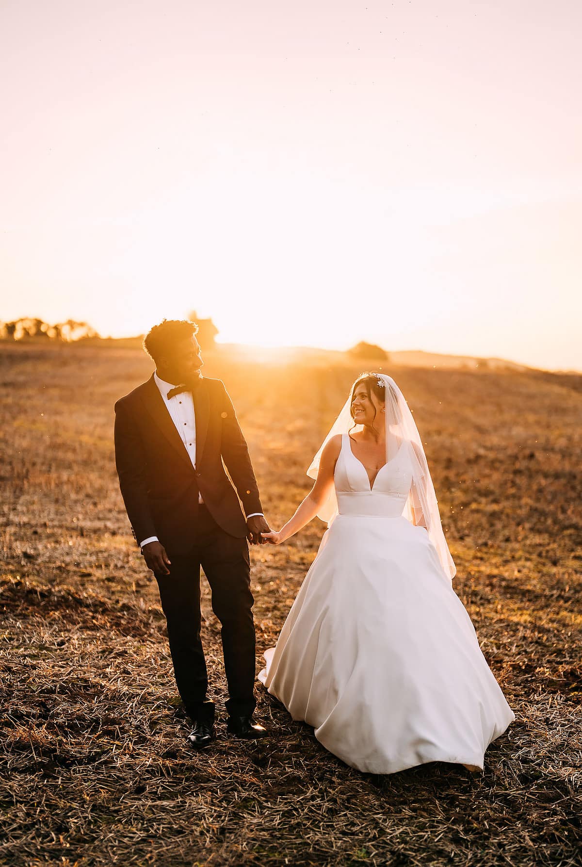 sunset photo of couple at Coombe Lodge 