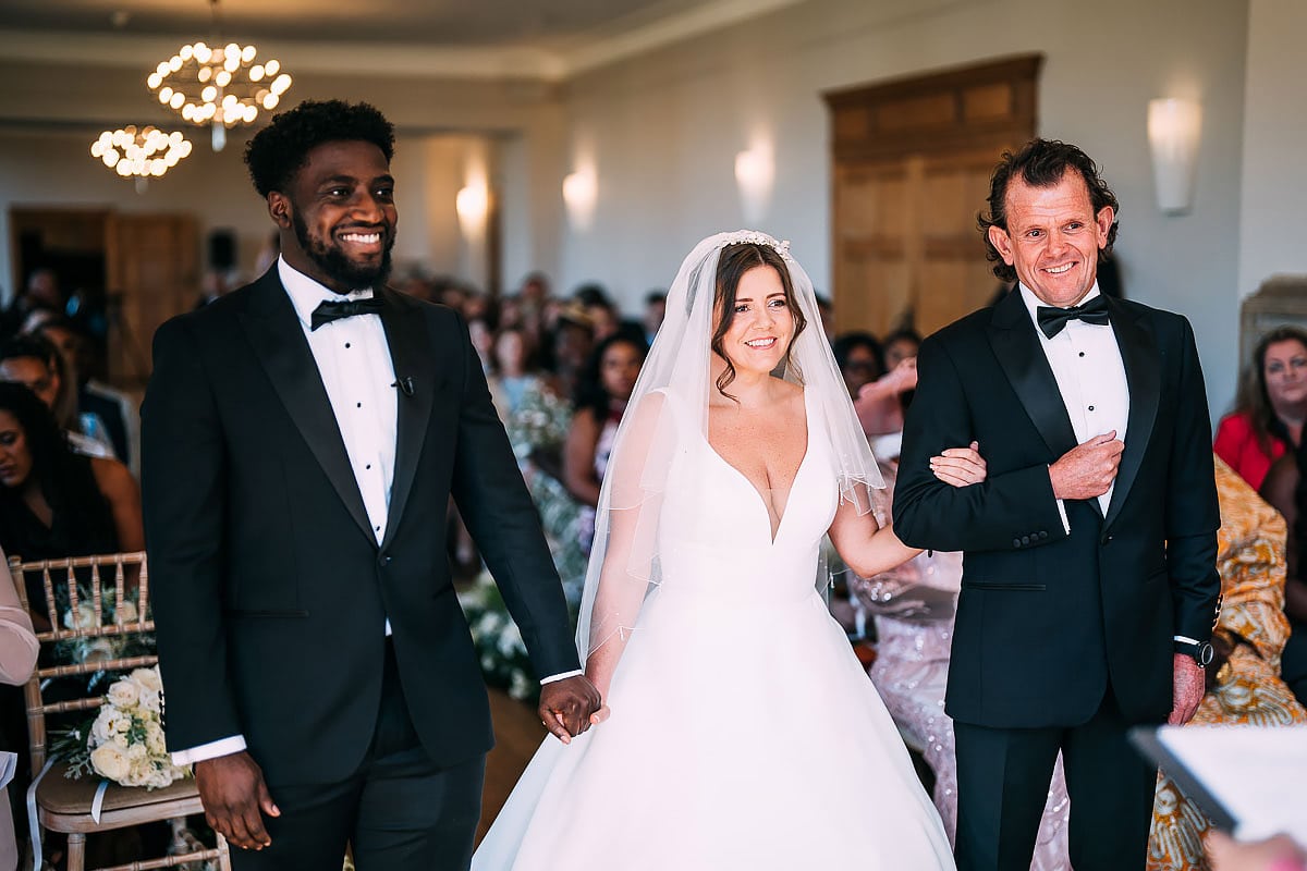 Coombe Lodge wedding ceremony inside