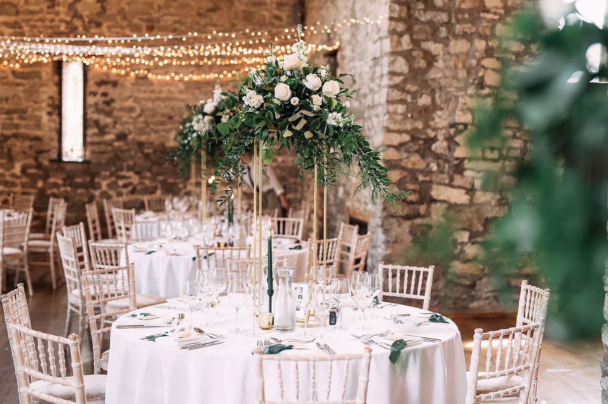 wedding decor inside 2024 Priston Mill