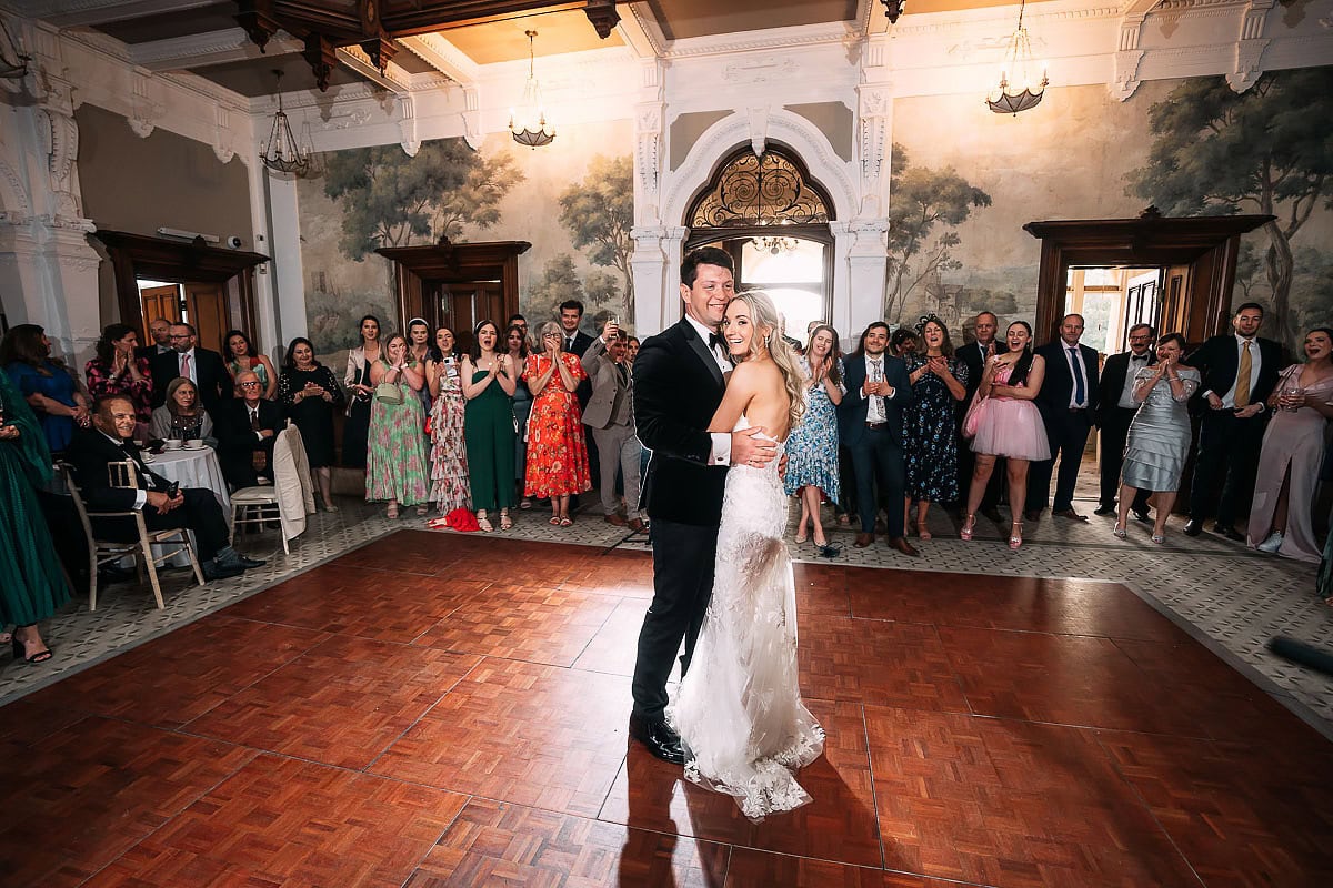 first dance inside Clevedon Hall