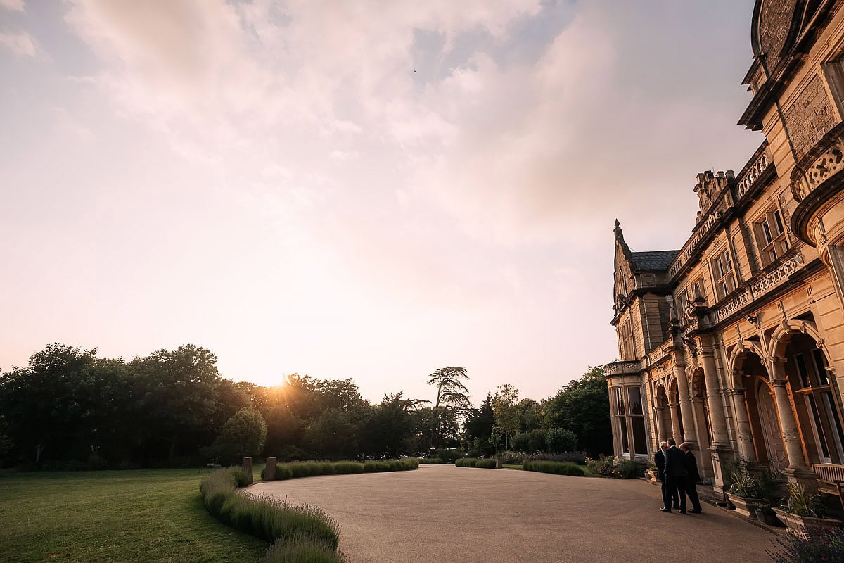 Clevedon Hall at sunset