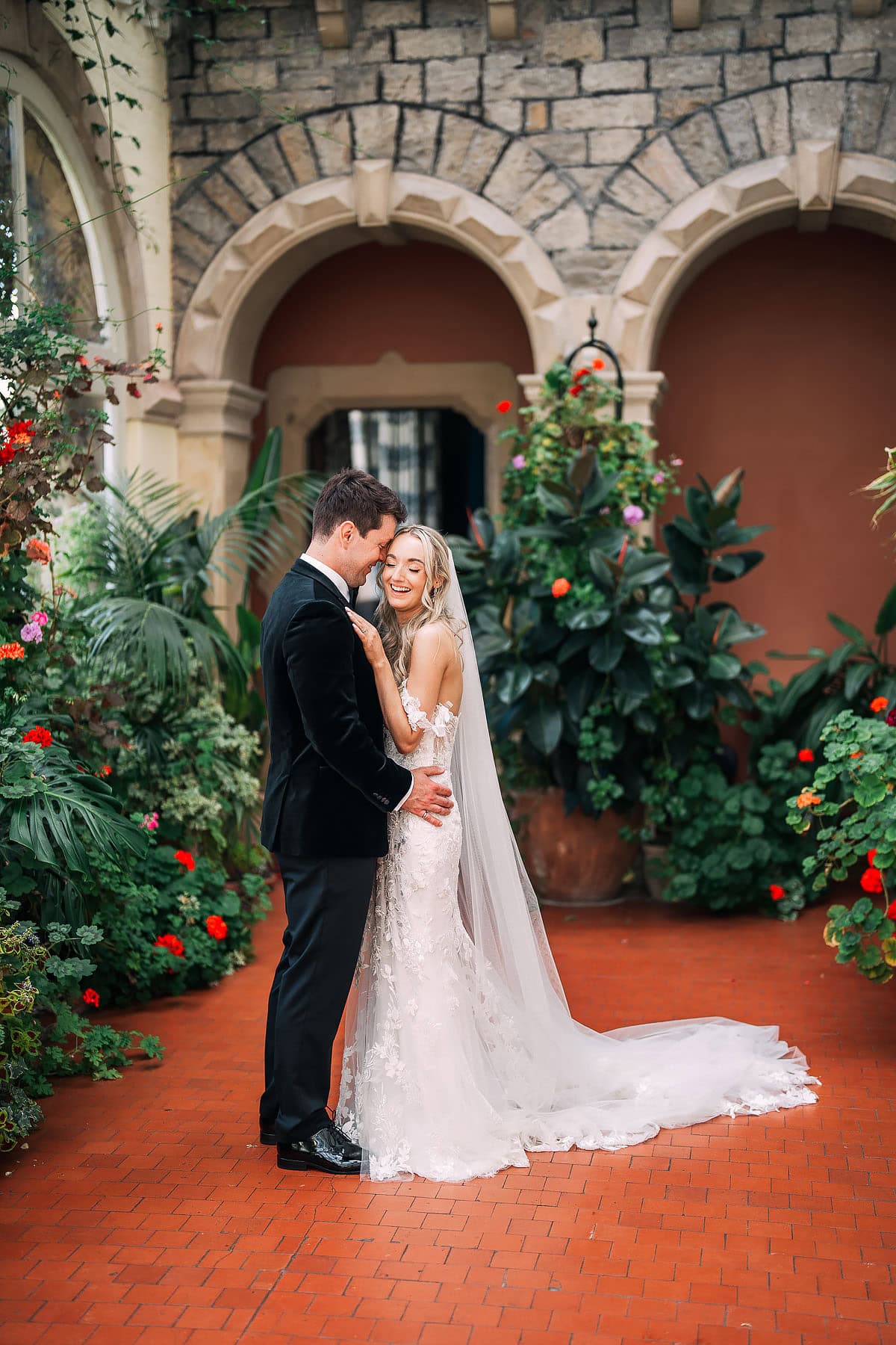 beautiful wedding photo inside Clevedon Hall