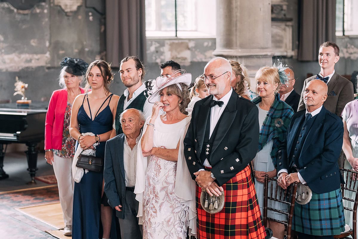 guests watching wedding ceremony