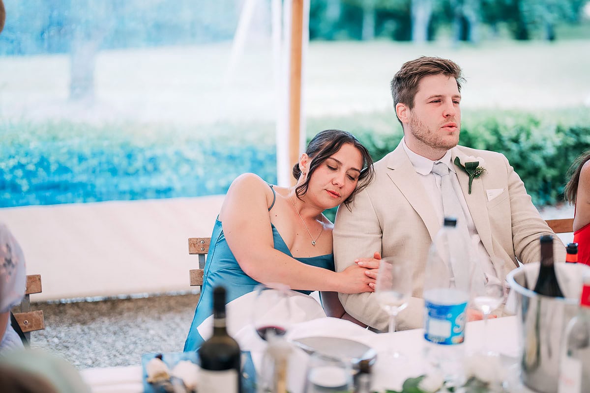 bridesmaid asleep