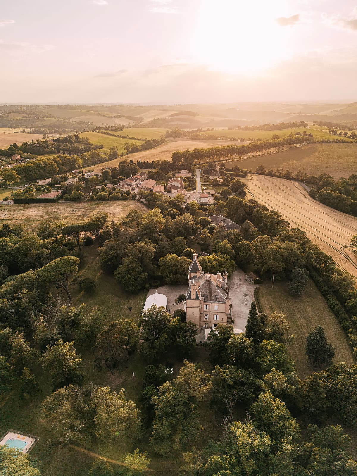 Chateau De Seyre at sunset