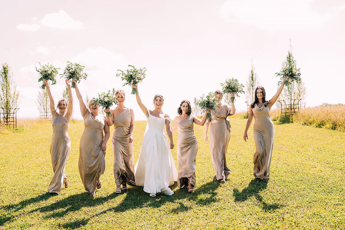 bride and bridesmaids