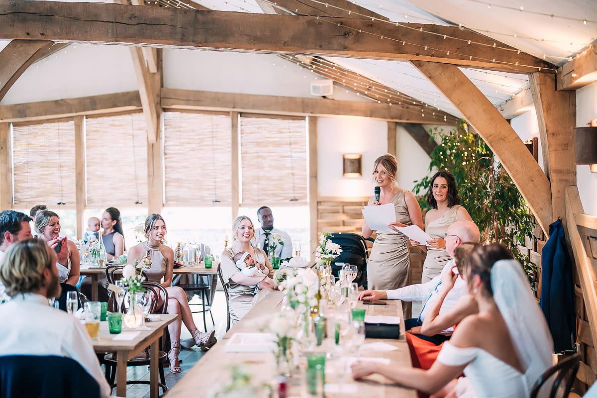 bridesmaids doing speeches