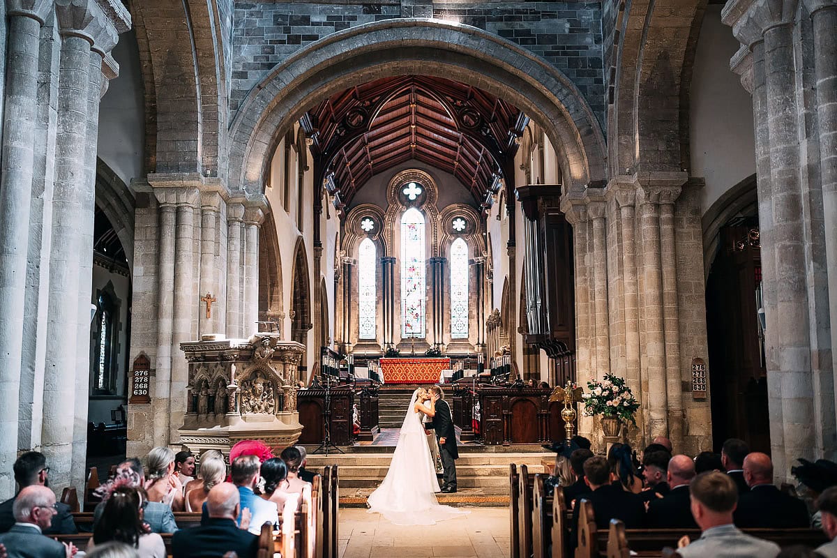 Wimborne minster wedding ceremony