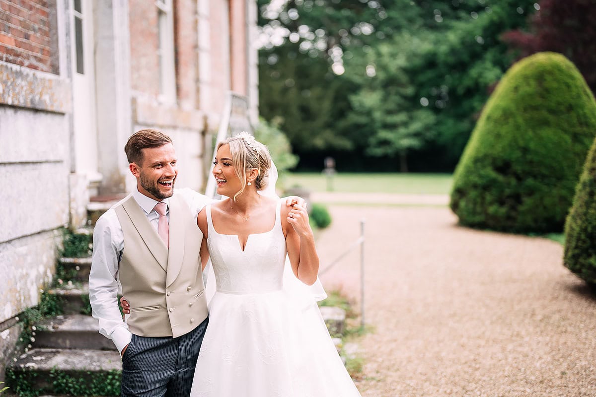 couple photos outside Deans Court