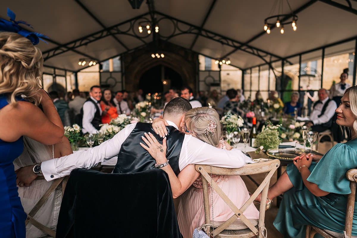 speeches groom and mum hug