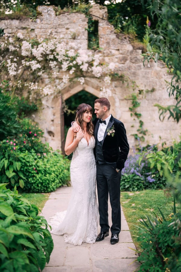 bride and groom together