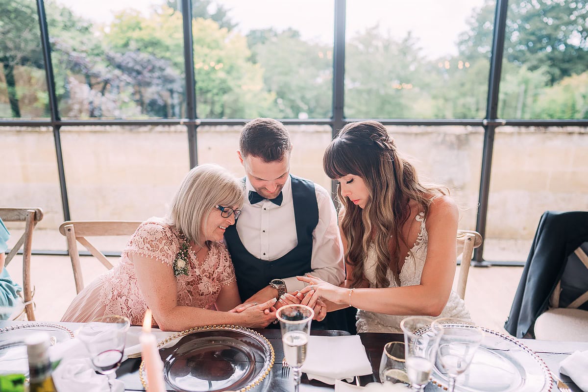 admiring the wedding rings