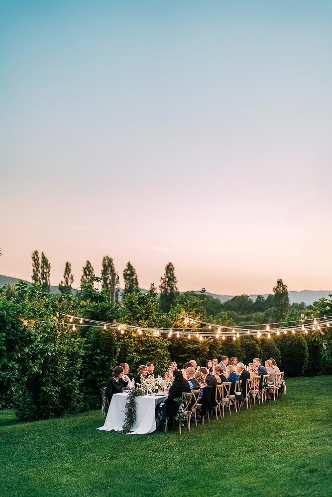 italian wedding eating outside