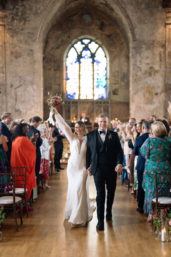 wedding ceremony inside mount without