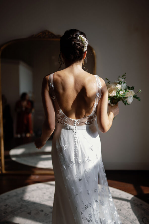 bride in beautiful sunlight