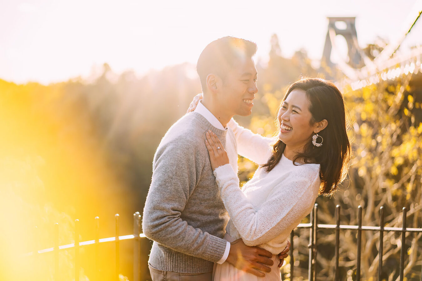 couple laughing together in Bristol