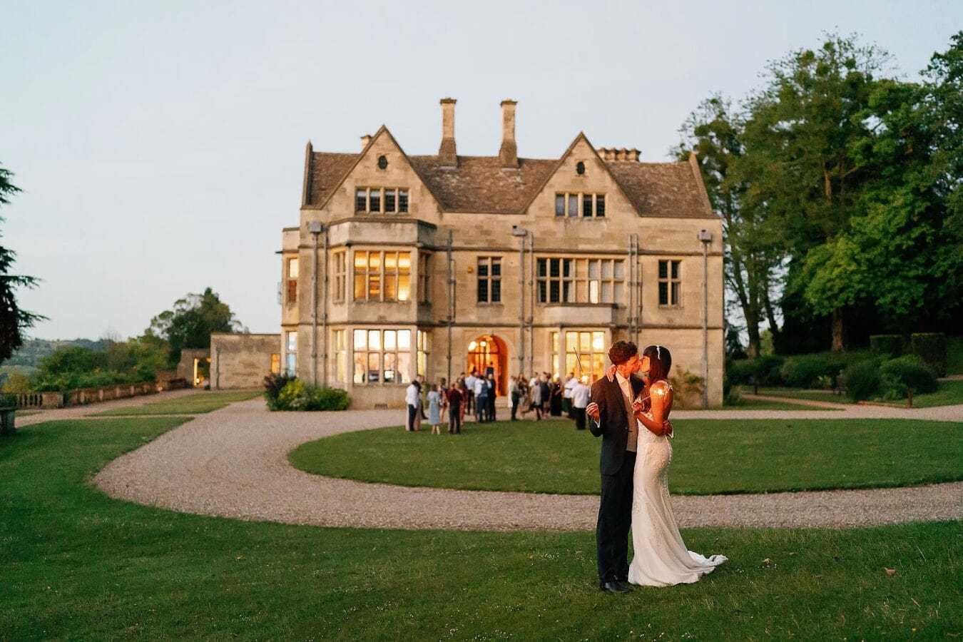 coombe lodge at sunset