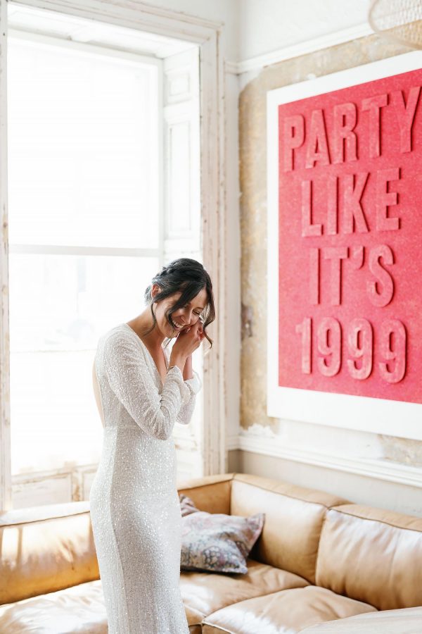 bride getting ready in Bristol