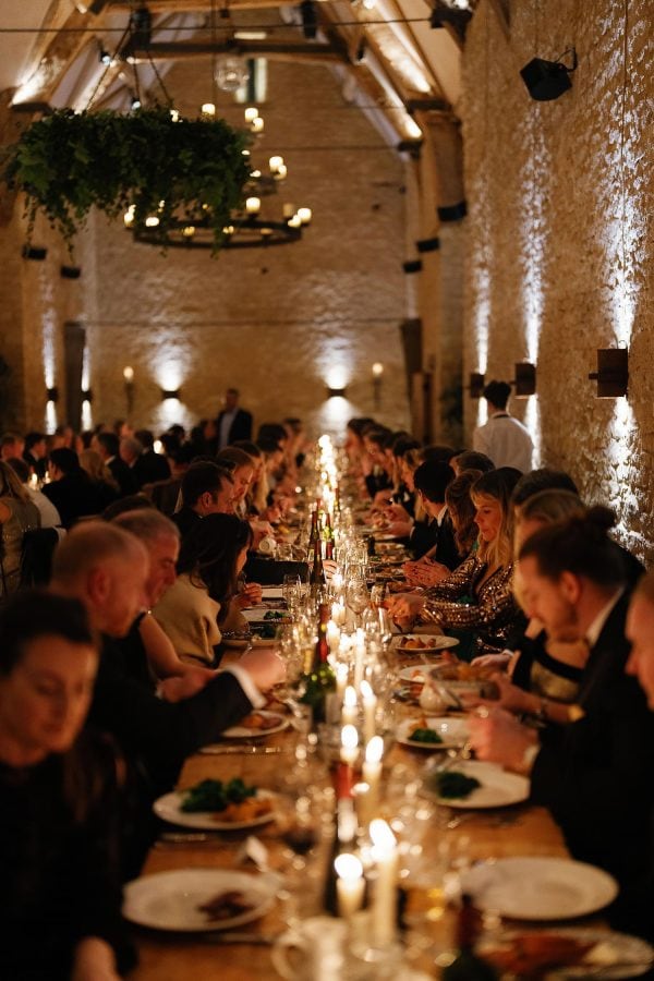 atmosphere inside Ivy Lodge wedding