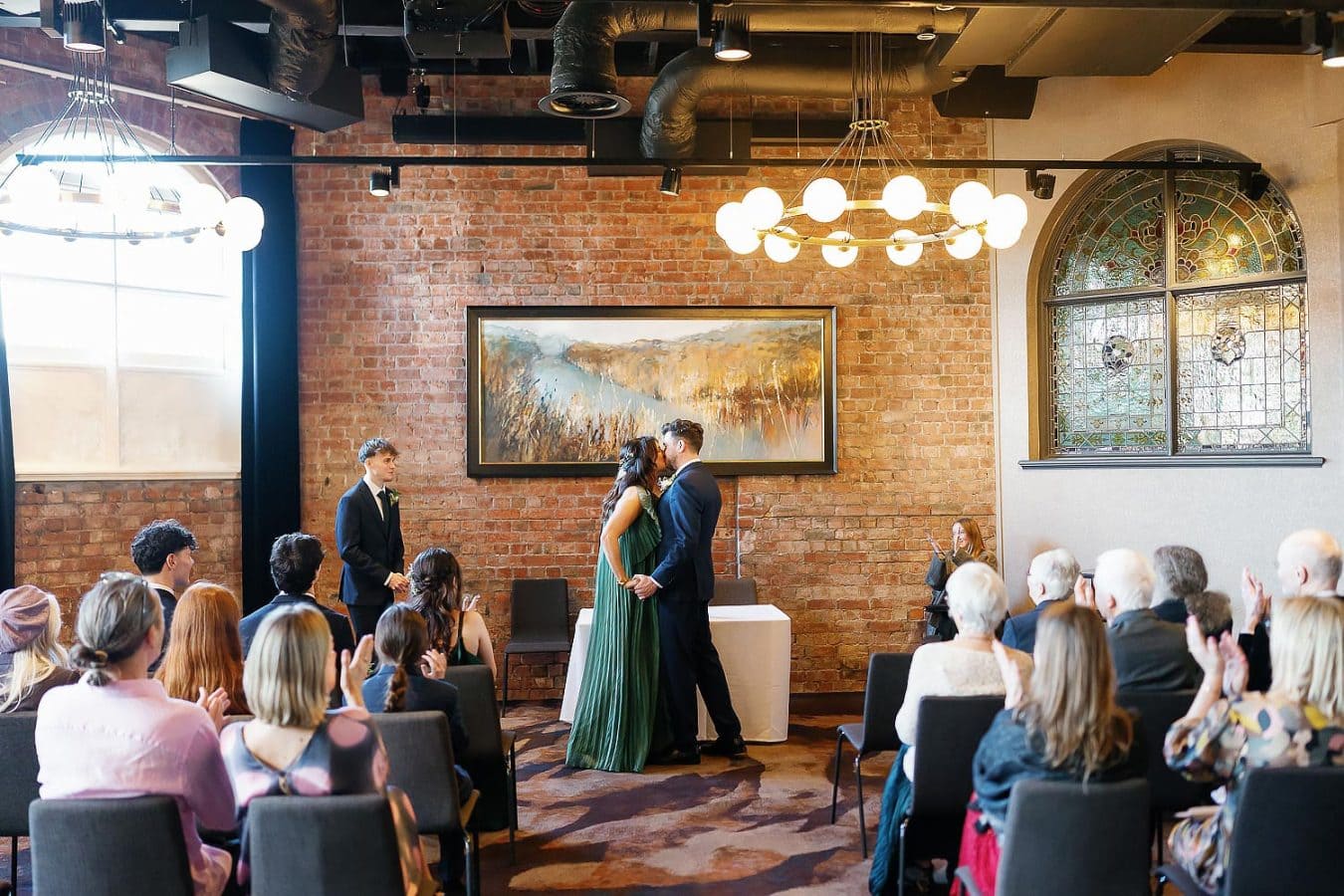 wedding ceremony inside the Avon Gorge Hotel