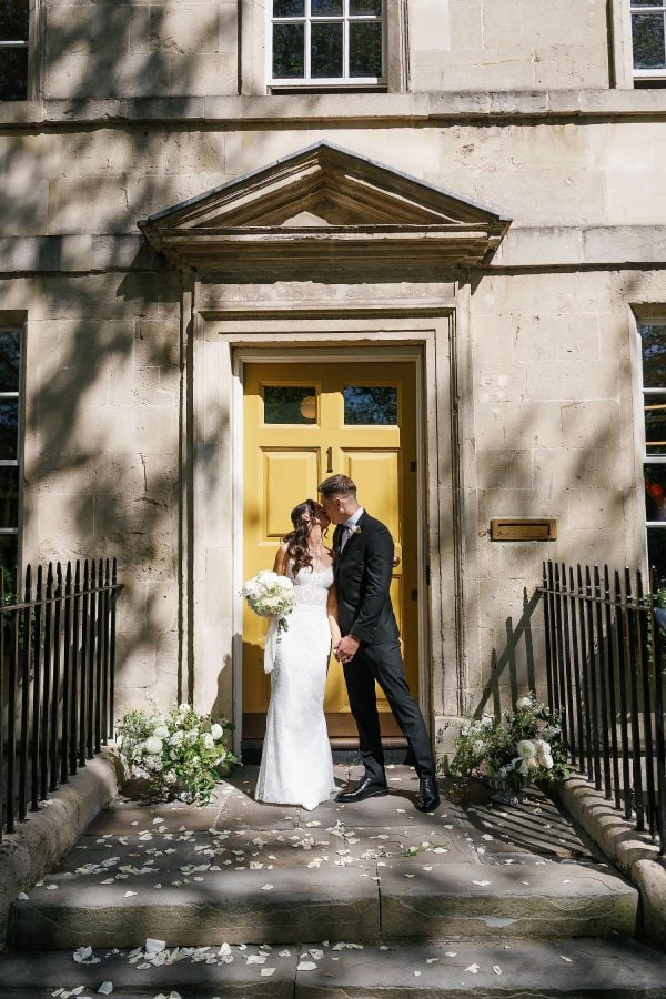 couple photos outside the the house of St Johns